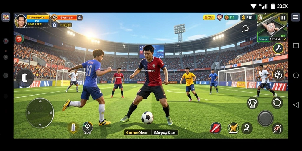 Tampilan gameplay seru dalam 33ZK yang penuh aksi olahraga.
