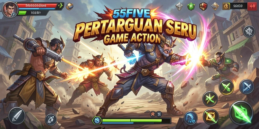 Tangkapan layar menunjukkan karakter bertarung dalam aksi yang mendebarkan.