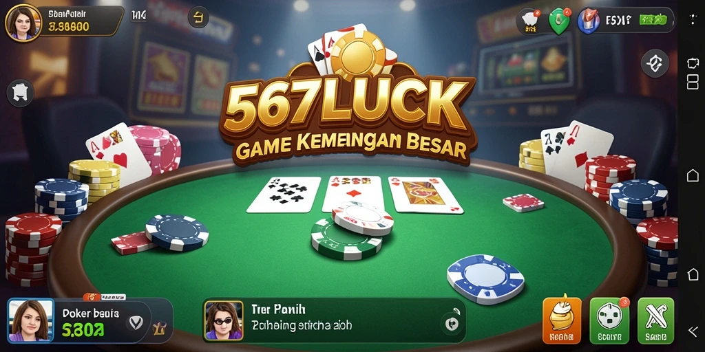 Tampilan gameplay Poker yang mendebarkan dari 567LUCK.