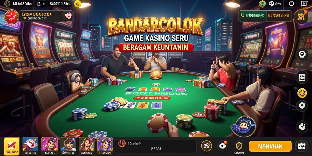 Tampilan gameplay Kasino yang menegangkan dan menarik.
