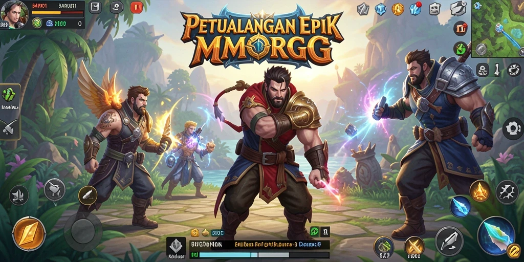 Tangkapan layar gameplay seru dari BARU01 yang menampilkan aksi petualangan MMORPG.