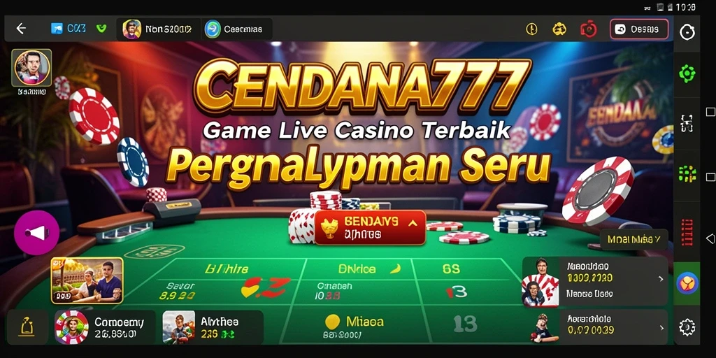 Tampilan mendebarkan gameplay Live Casino di CENDANA777.