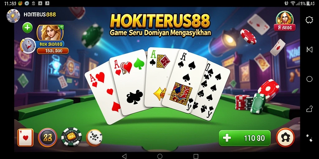 Screenshot gameplay HOKITERUS88 yang menunjukkan keseruan bermain Domino.
