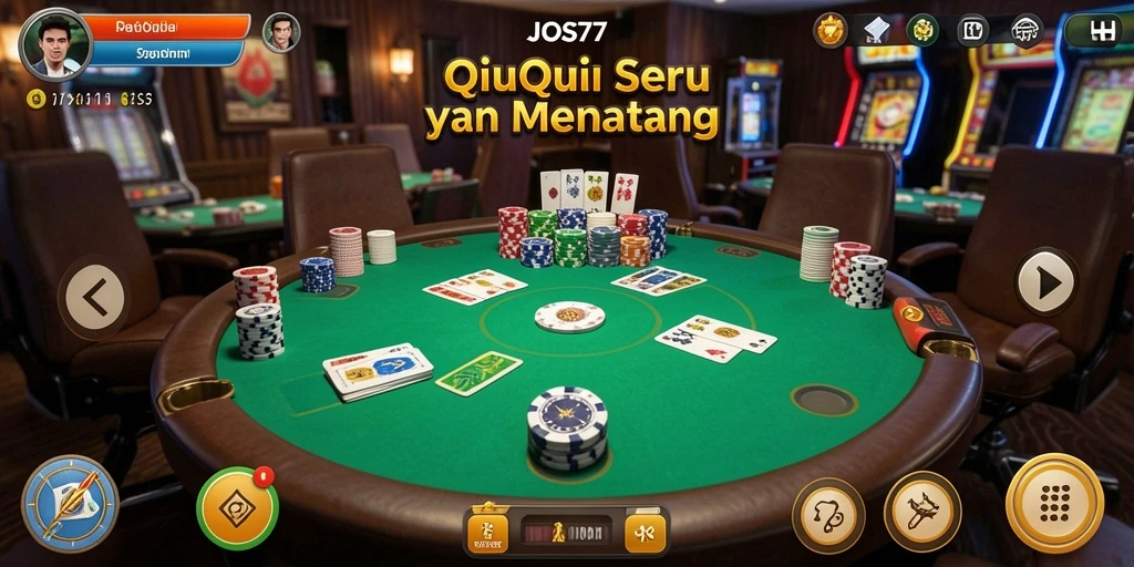 Tampilan menarik dari gameplay QiuQiu JOS77 yang seru.