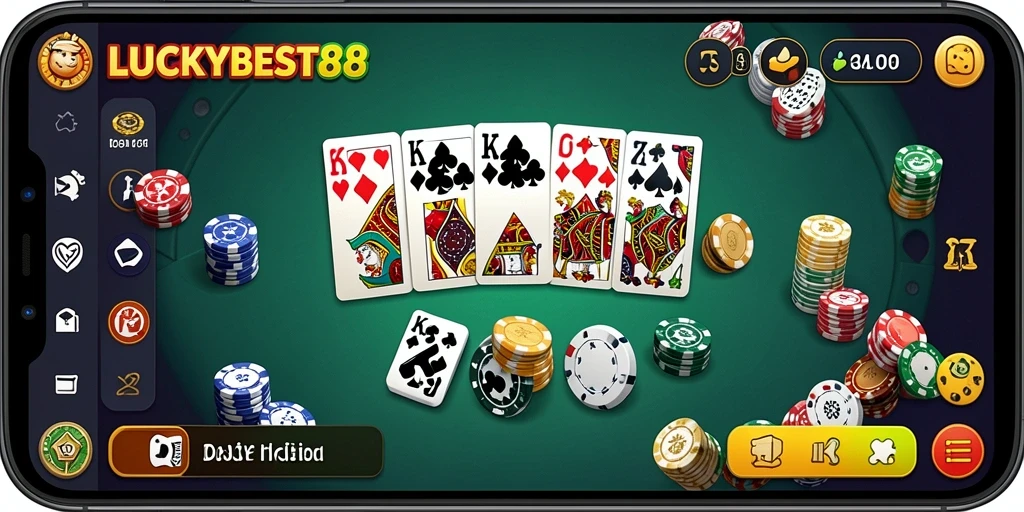Tampilan gameplay seru dari LUCKYBEST88 dengan aksi Domino.