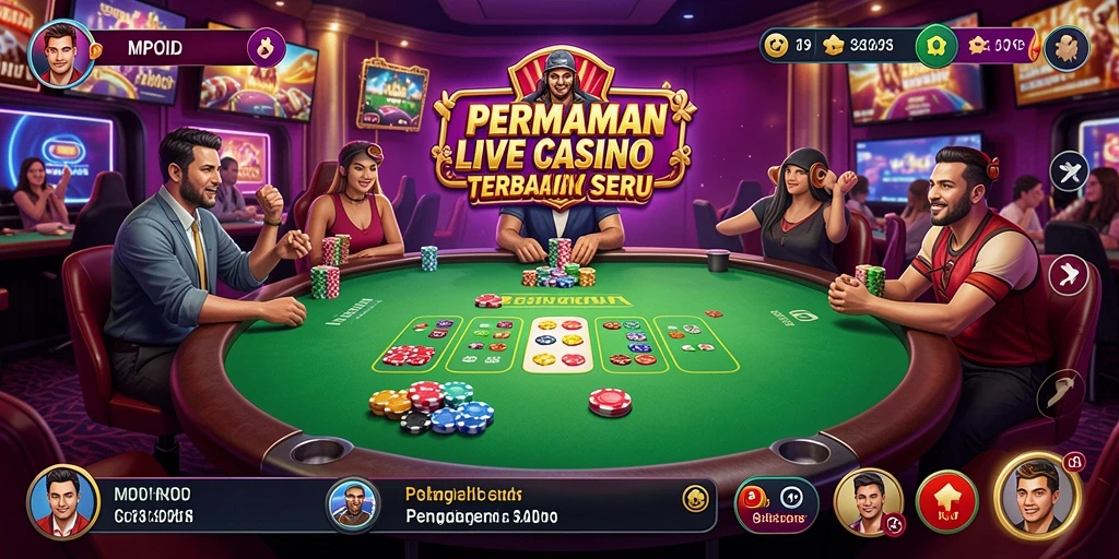 Tampilan menarik dan mendebarkan dari permainan Live Casino MPOID.