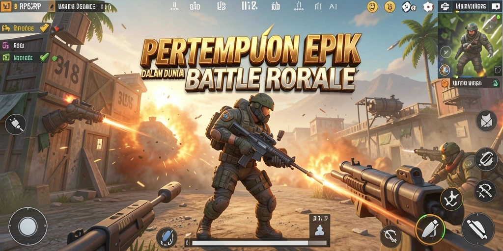 Gameplay seru RP62RP dalam pertempuran Battle Royale yang intens.