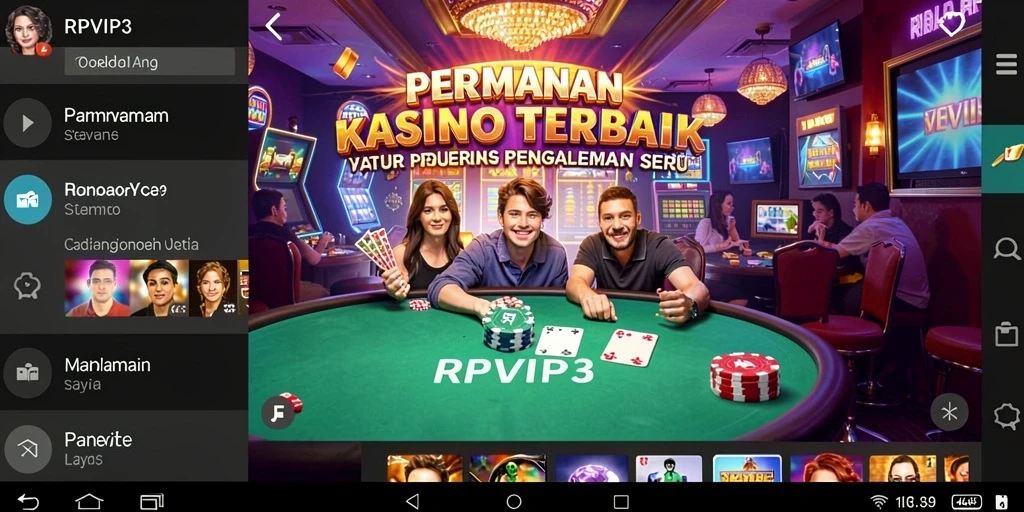 Gameplay RPVIP3 yang mengasyikkan dengan berbagai pilihan kasino.