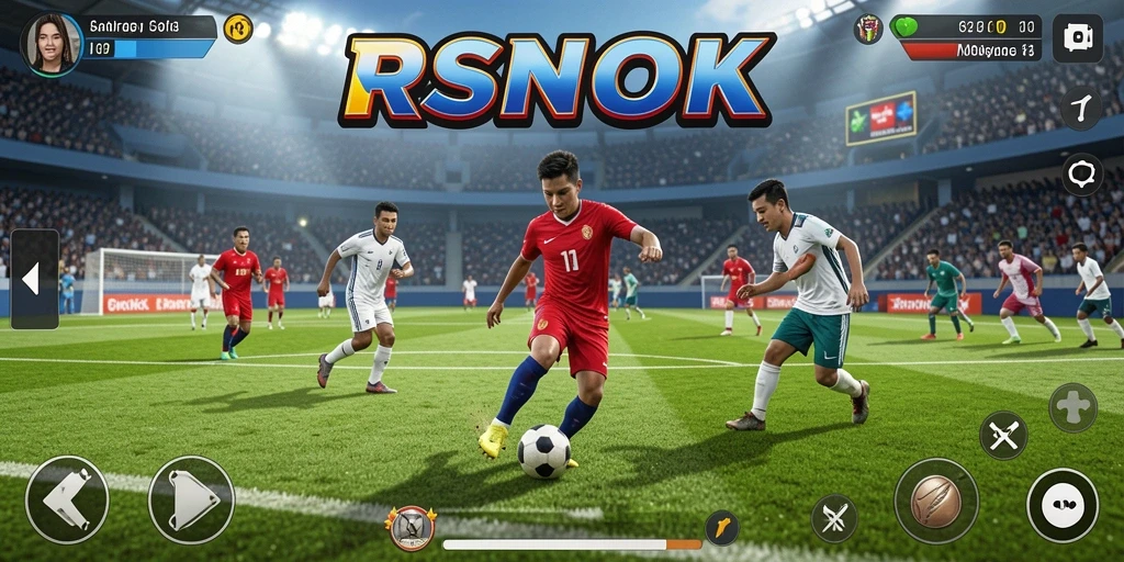 Tampilan gameplay seru di RSNOK dengan berbagai olahraga.