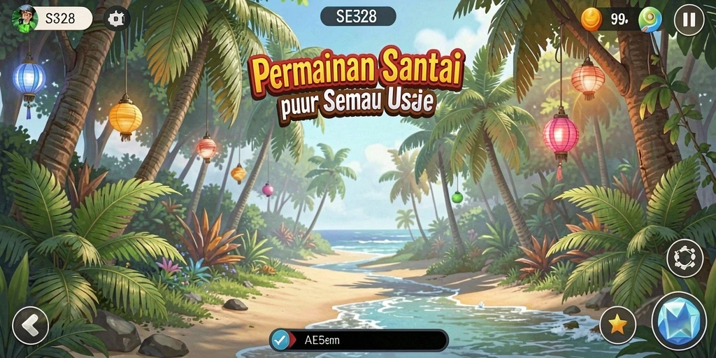 Tangkapan layar menunjukkan gameplay seru SE328 yang penuh warna.