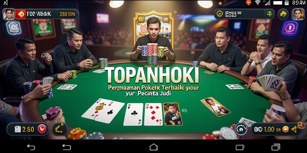 Tampilan screenshot utama dari gameplay Poker TOPANHOKI.
